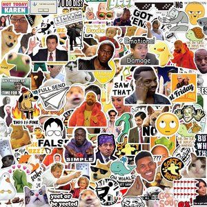 Stickers 306pcs Funny Meme Vinyl Sticker Pack Large Bulk Sticker for Bumper Wall
